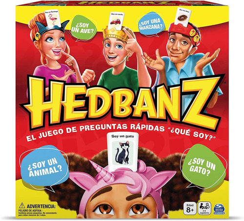 Juego De Mesa Spin Master Hedbanz 2-6 Jugadores