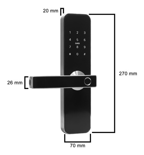Imagen 3 de 10 de Cerradura Biometrica Smart H31b Bluetooth Huella Control Per