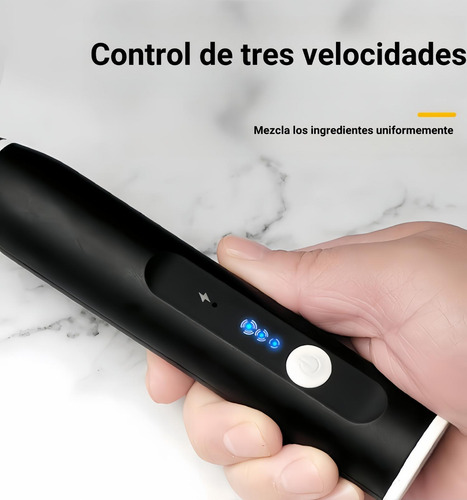 Espumador De Leche Café Recargable Usb Con 3 Velocidades