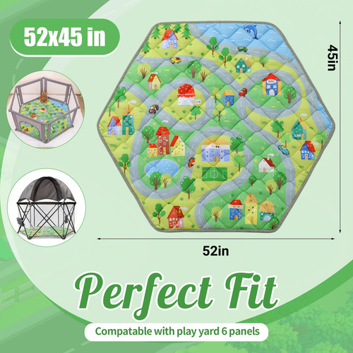 Tapete Hexagonal Suave Para Corralito De Juego Lavable