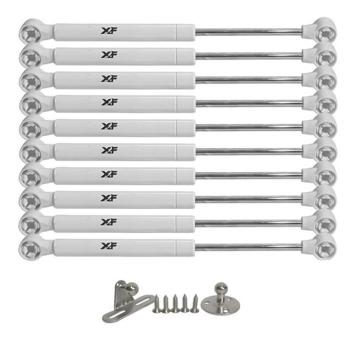 Kit 10 Pistão A Gás 245mm 40n 4kg Amortecedor Porta Armário