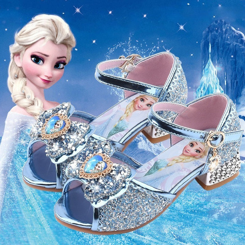 2024 Sandalias De Princesa For Niñas Cosplay Moda Tacones