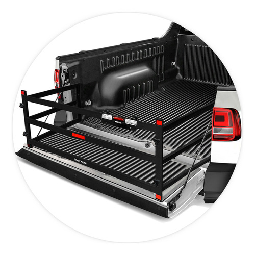 Extensor Caçamba Saveiro G5 2010 2011 Divisor Carga Preto Ed