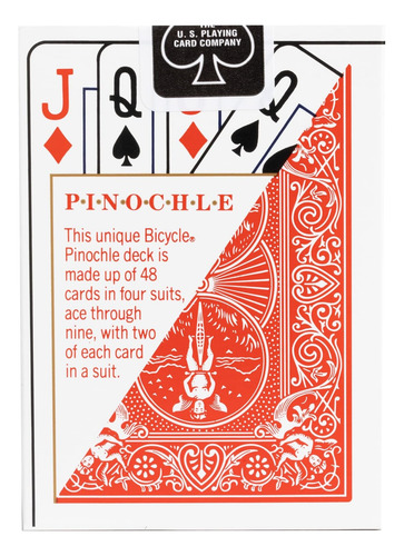 Naipes De Bicicleta Pinochle, Índice Estándar, 1 Baraja