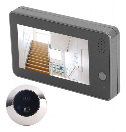 Mirilla Digital Con Visor, Puerta, 1080p, Conexión Wifi, 4,3