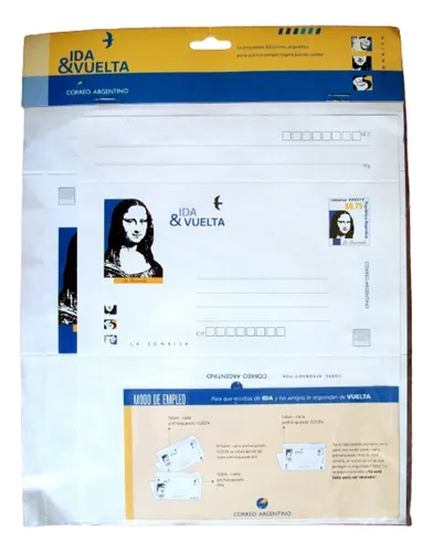 Argentina Sobre Carta Ida Vuelta La Gioconda 1999 Mint L3943
