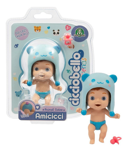 Muñeca Cicciobello Y Amigos Amicicci Gorrito Animalitos