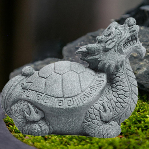 Turtle Tea Pet Ornaments Figuras De Tortuga De Dragón M