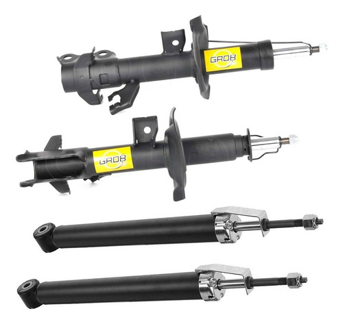 Set De 4 Amortiguadores Gas Del + Tras Tiida 2007/2018 Grob