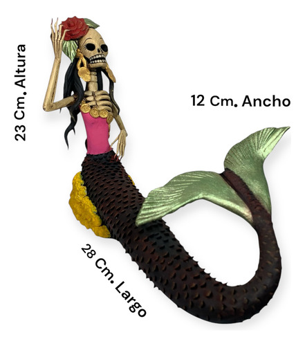 Catrina De Barro Sirena Capula Michoacán