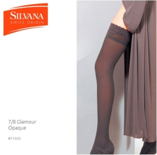 Medias Con Liga Silvana Glamour Opaque 1155 Lenceria Bandida