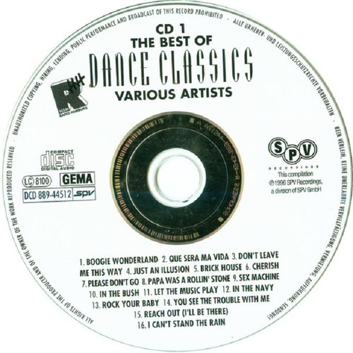 Dance Classics The Best Hits & Remixes 2cd (1996) Europa New