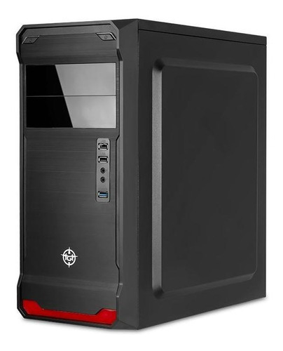 Gabinete Gamer Tgt Combat Preto Lateral Acrilico-tgt-cbt-01
