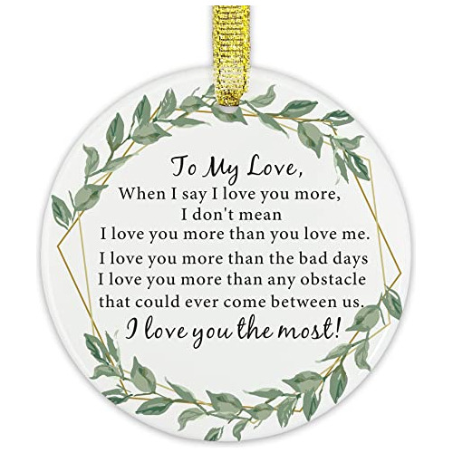Personalized Christmas Ornaments I Love You Most, Girlf...