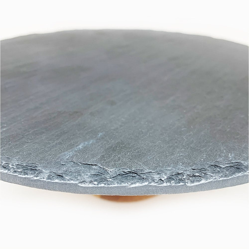 Imagen 2 de 5 de Plato Elevado Posa Torta De Laja Y Acacia