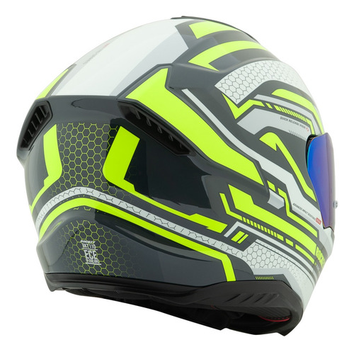 Casco Integral Rkt 110 Highside + Mica Iridium Extra Blanco Lisa M