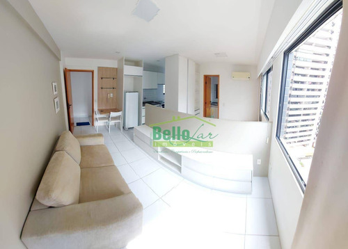 Flat Com 1 Quarto Mobiliado Para Alugar, 32 M² Por R$ 1.750/taxas Incusas-mês - Parnamirim - Recife/pe - Fl0033