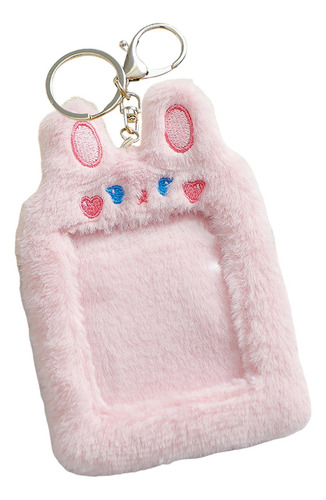 Lindo Peluche Photocard Titular Foto Mangas Conejo Rosa