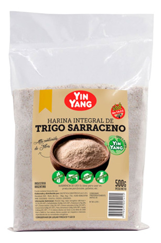 Harina Integral Trigo Sarraceno 500g - Sin Tacc - Yin Yang