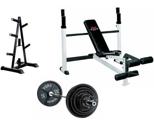 York Olympic Bench Press Package