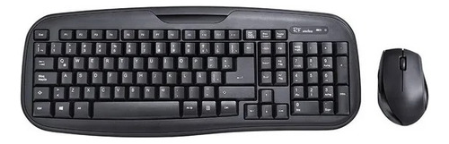 Teclado Más Mouse, Ratón Inalambrico Mouse Negro Teclado Negro