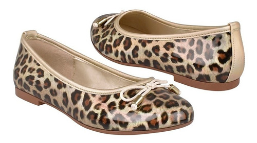 Zapatos Casuales Para Niña Tropicana 97715 Leopardo Oro
