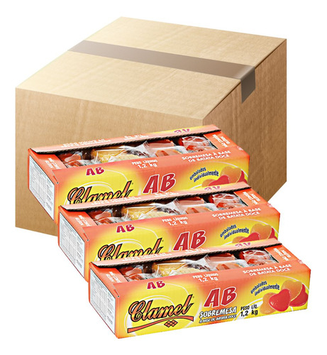 Doce De Abóbora Batata Coração Clamel C/ 50 Kit 3 Caixas