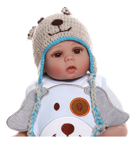 Imagen 2 de 5 de Bebé Muñeca Realista Reborn 100% Silicona 48cm 500 Bestoys