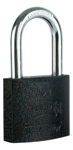 Candado De Hierro Phillips Modelo 102 Gancho Largo Negro Negro