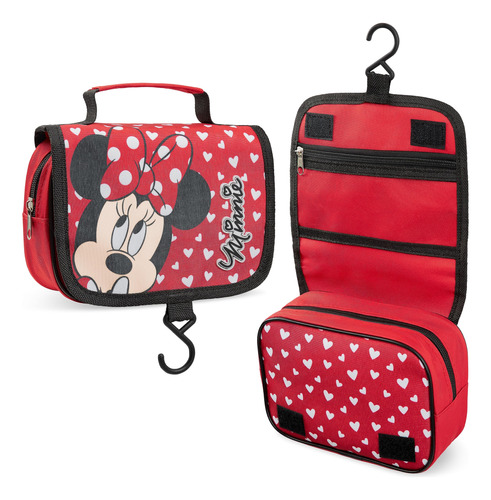 Neceser De Viaje Disney Stitch Para Mujer, Color Rojo