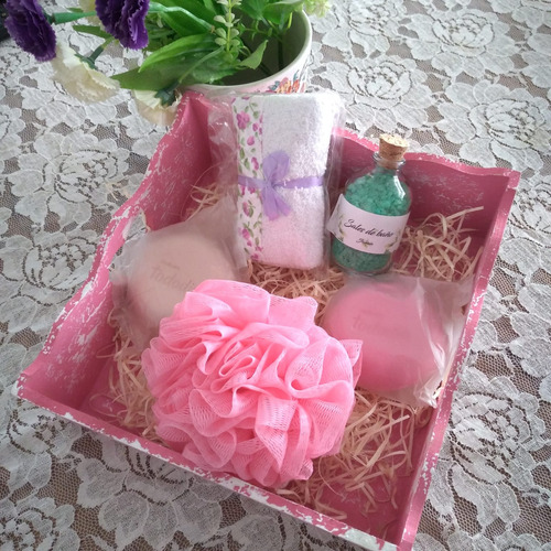 Set Woman Fresh Jabon+esponja+toalla+sales/popurri Aromatico