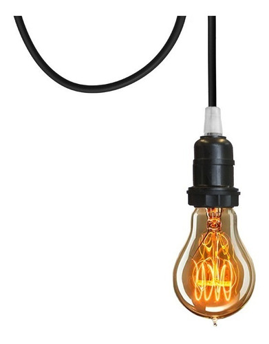 Imagem 4 de 8 de 5x Lâmpada Vintage Retrô Edison Filamento De Carbono - A19