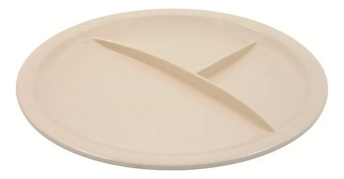 Juego De Platos Melamina Beige Con 3 Divisiones 6