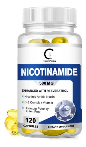 Nicotinamida 500mg + Resveratrol Gp 120 Cápsulas