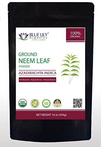 Lirio Azul Organics Hoja De Neem En Polvo - Certificado Orgá