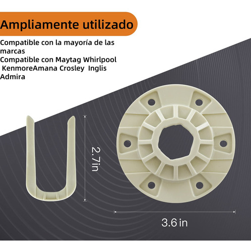 Conjunto De Base Cubo De Rotor De Lavadora Para Whirlpool