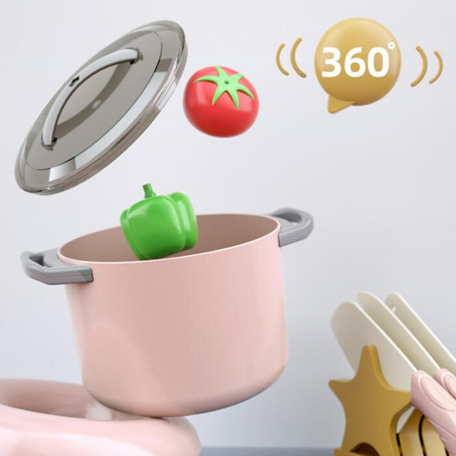 Kids Pretend Kitchen Simulación Accesorios 31 Piezas Rosa