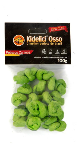 Osso Macio Nó - Kidelici Osso - Sabor Menta - 100g