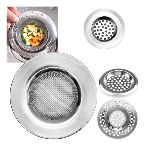 Filtro De Fregadero De Cocina, Colador De Malla De Acero Ino