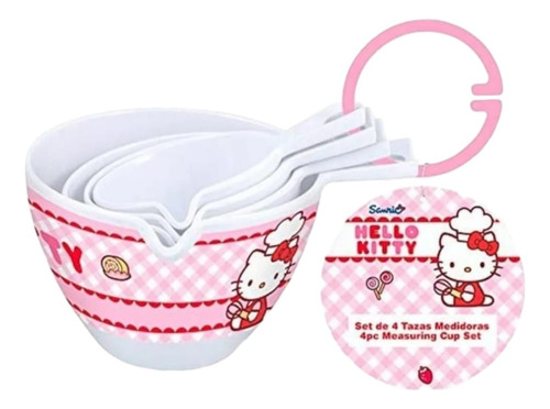 Tazas Medidoras De Hello Kitty Color Multicolor