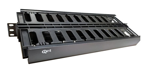 Organizador De Cables Horizontal 1u Qnet Front/back 19  