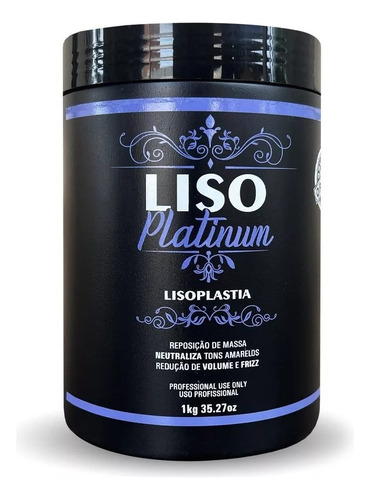 Lisoplastia Capilar Selagem Orgânica Blond Lisoplatinum 1kg
