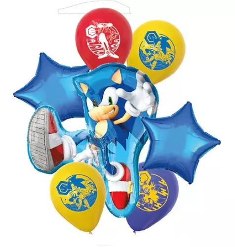 Globo Metalico Figura de Sonic!! - Compralo Solo en Globos Yuli