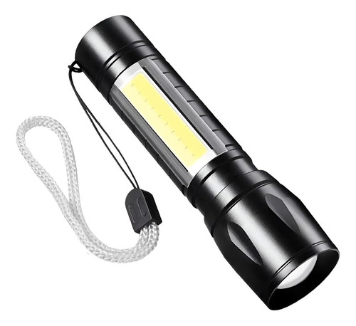 Lampara Tactica Recargable Led 2000l Con Zoom Y Linterna 5pc