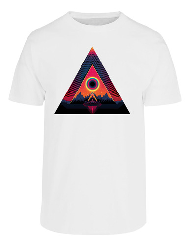 Playera De Hombre Triángulo Retro: Camiseta Única
