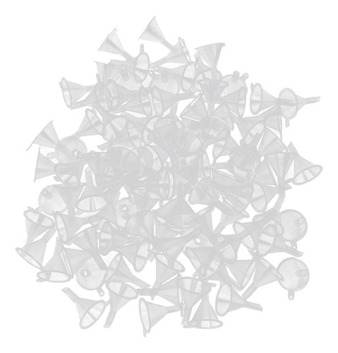 Funil De Plástico Transparente Pequeno, 100 Peças De Corda
