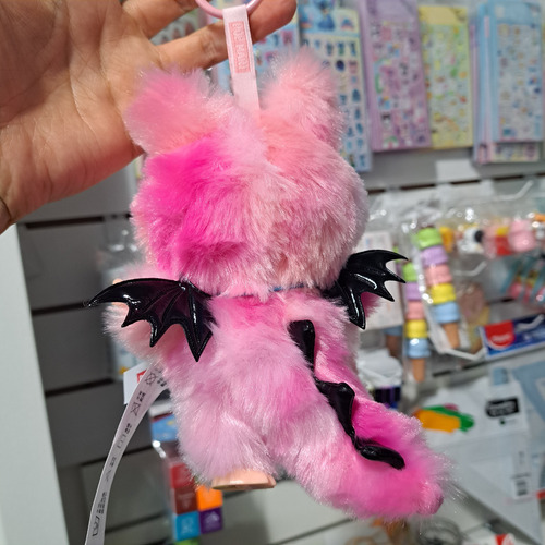 Labubu Peluche Llavero The Monsters Exclusivos Rosa Con Mamadera