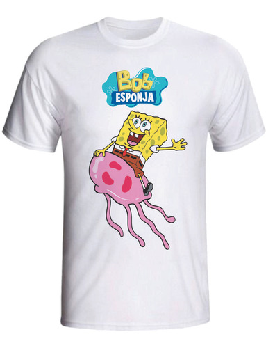 Playera Bob Esponja - Bob Esponja Montando Medusa