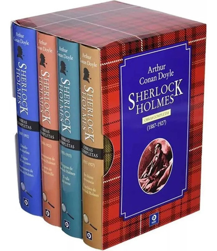 Sherlock Holmes - Estuche Obras Completas - 4 Libros Pasta D