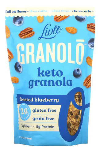 Livlo Granola Cetogénica, Keto Arándano Azul 298 G